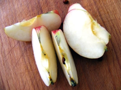 Slices of apple