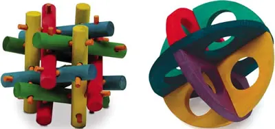 Two wooden nibblers