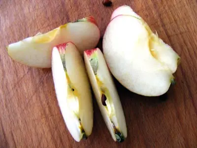 Slices of apple