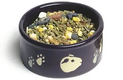 A guinea pig food bowl